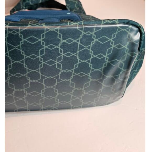 Lug Lunch Tote New tag ChooChoo Elephant  design Teal Green Yellow Orange Zipper - Picture 7 of 8